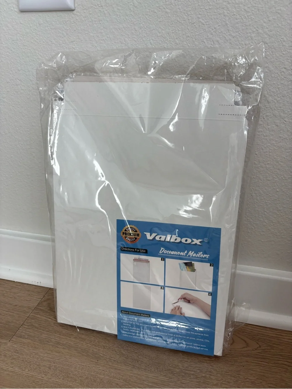 Valbox White Document Mailers - Pack of 20 Mailing Envelopes